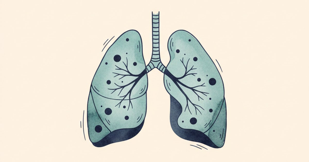 Editorial watercolor of paired lung silhouettes.